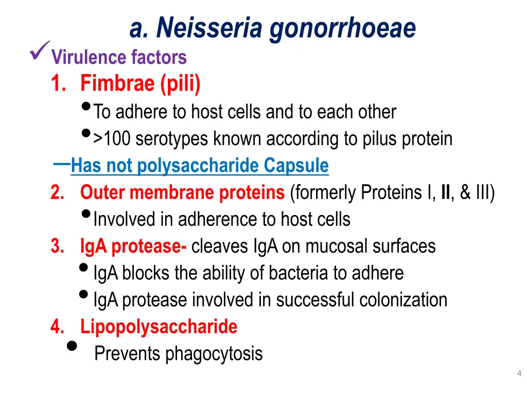 a neisseria gonorrhoeae virulence factors