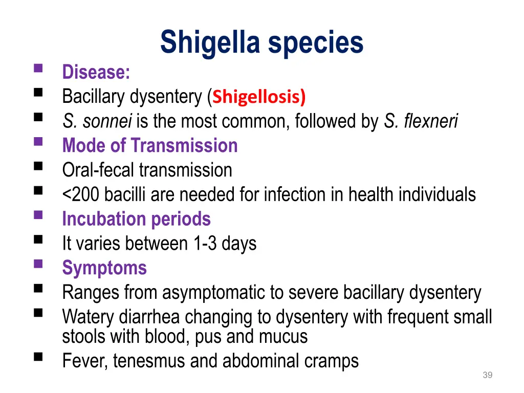 shigella species