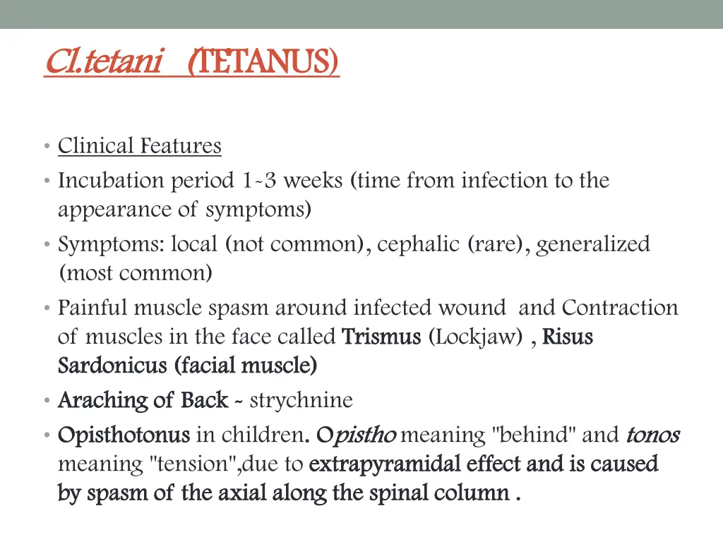 cl tetani cl tetani tetanus 1