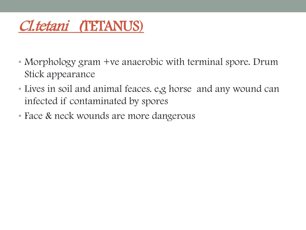 cl tetani cl tetani tetanus