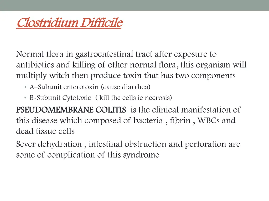clostridium clostridium difficile
