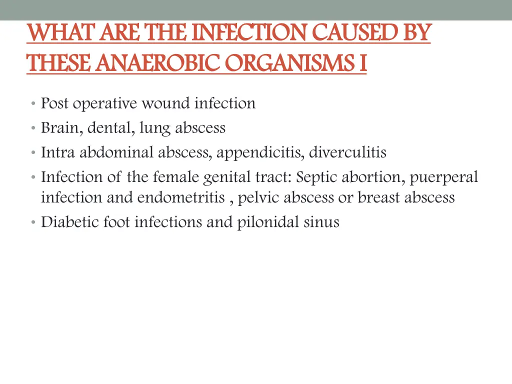what are the infection caused by what