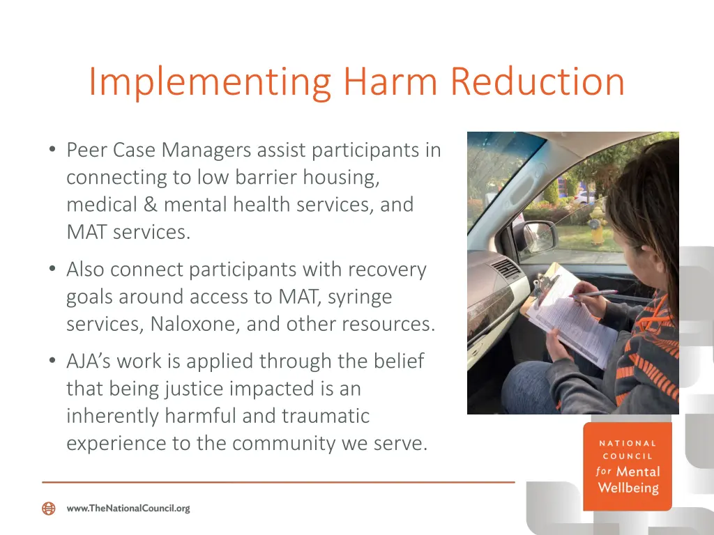 implementing harm reduction