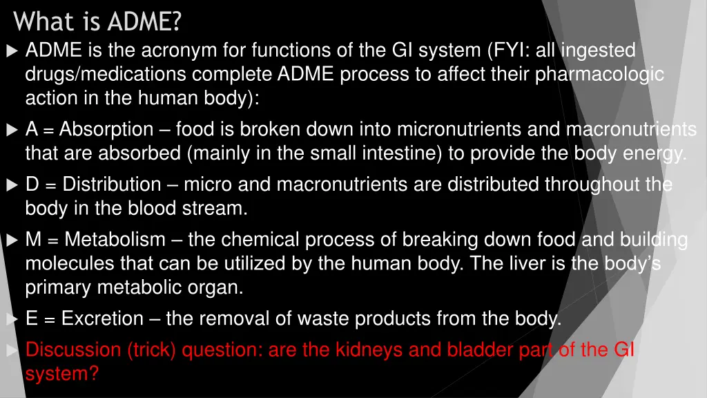 what is adme adme is the acronym for functions