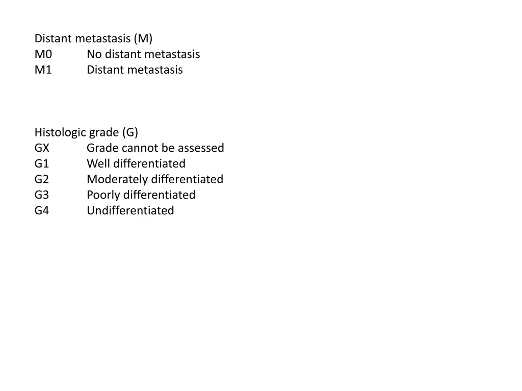 distant metastasis m m0 no distant metastasis