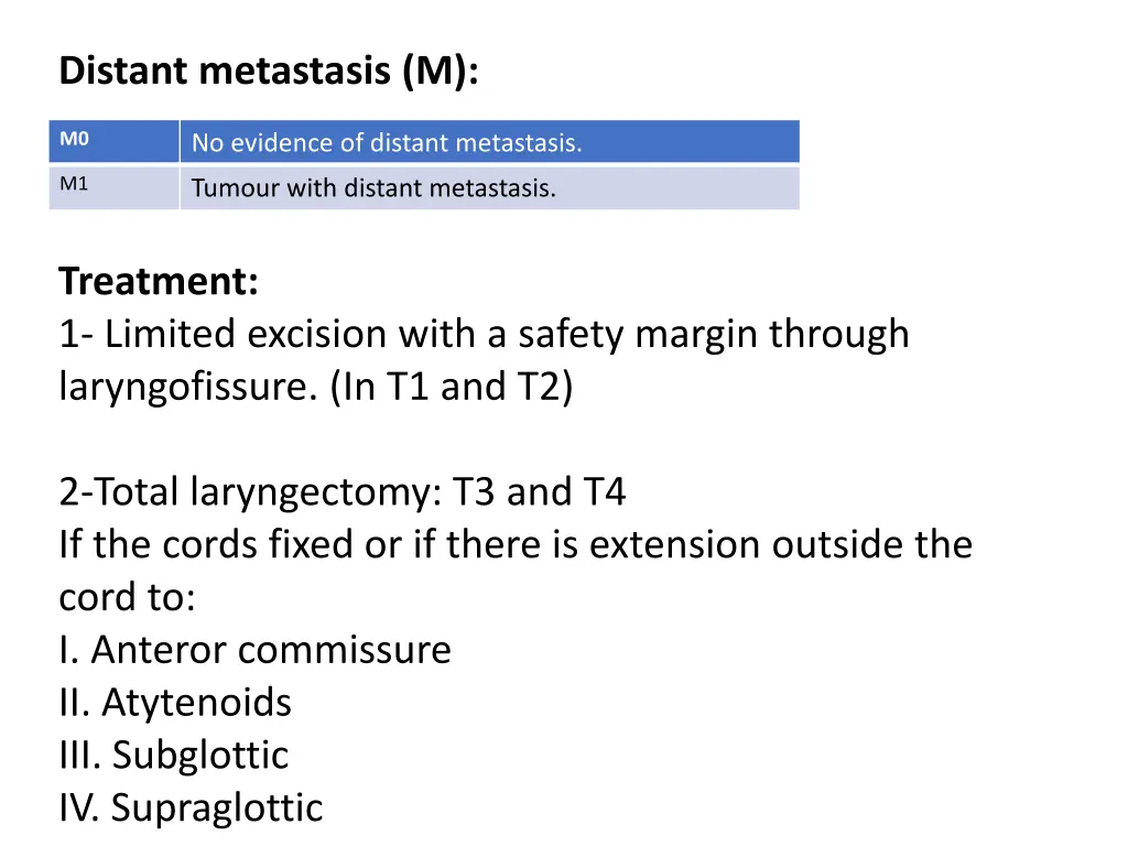 distant metastasis m