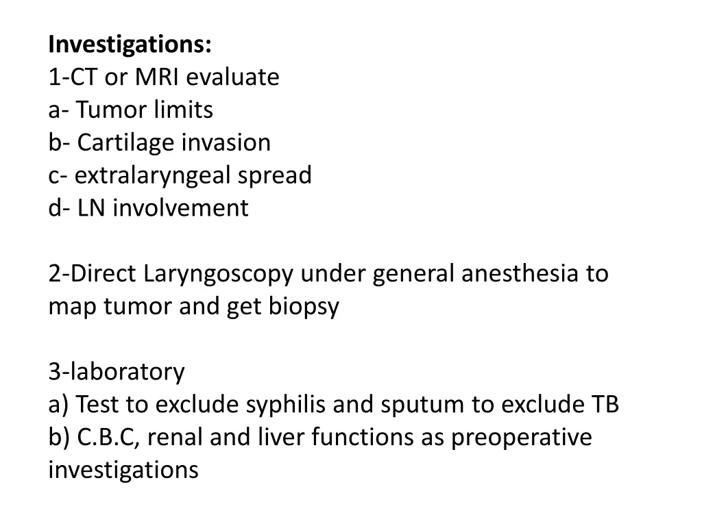 investigations 1 ct or mri evaluate a tumor
