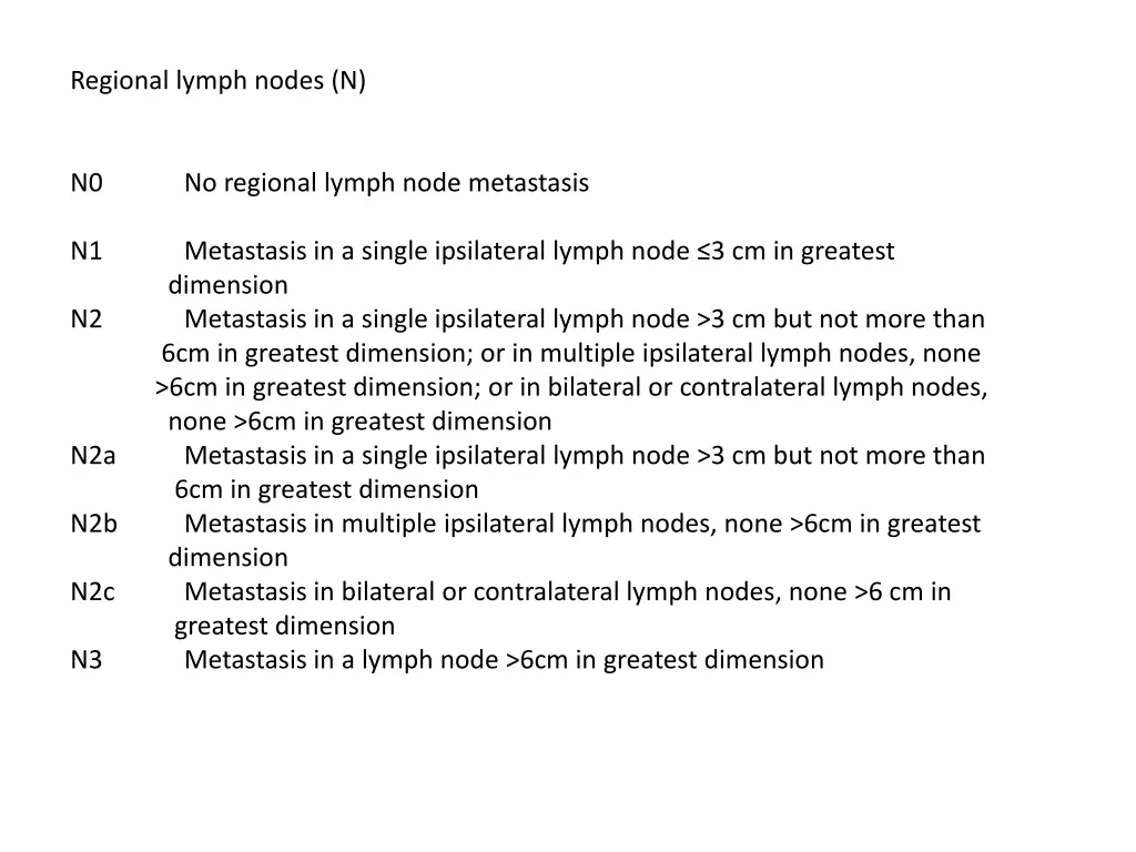 regional lymph nodes n