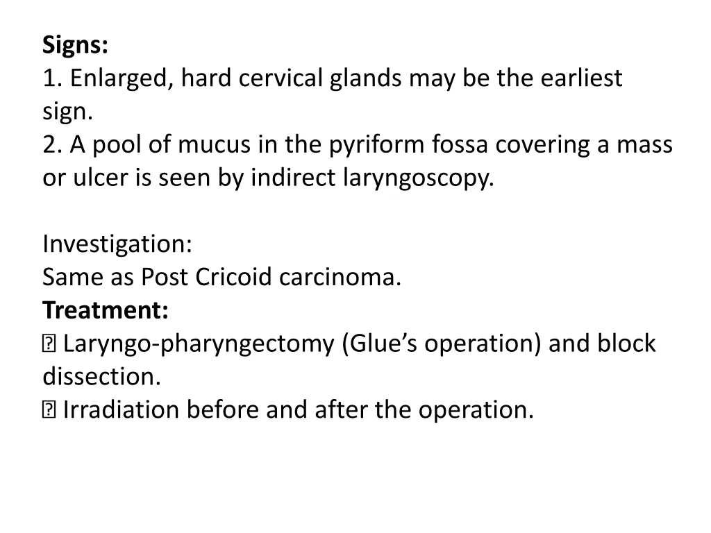 signs 1 enlarged hard cervical glands