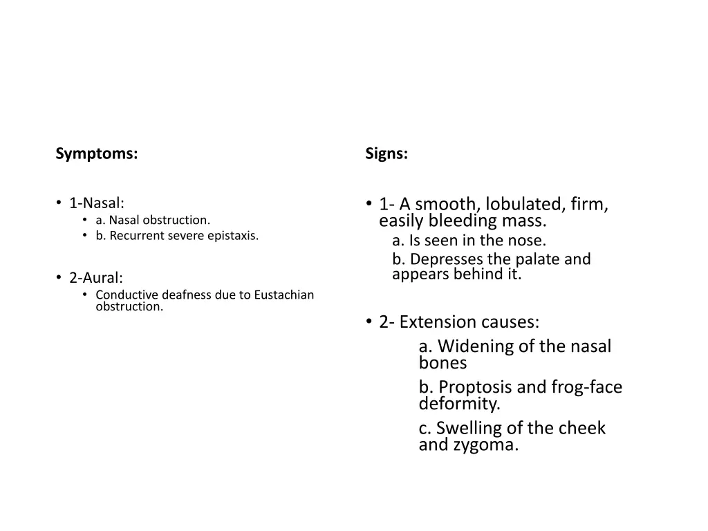 symptoms