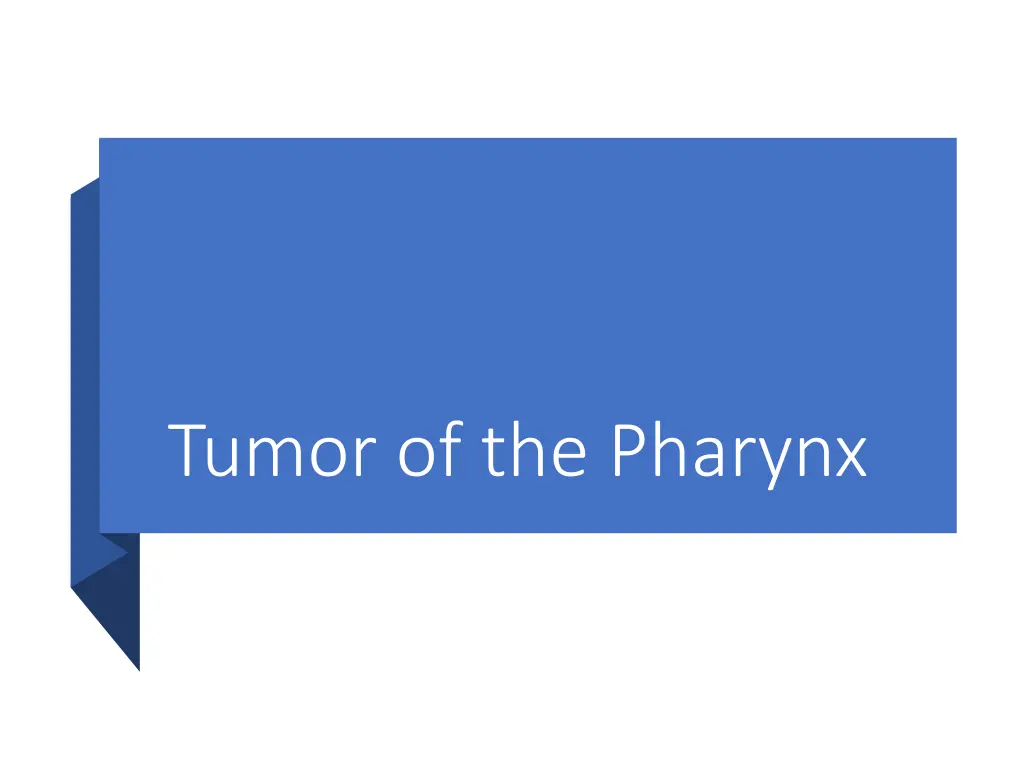tumor of the pharynx