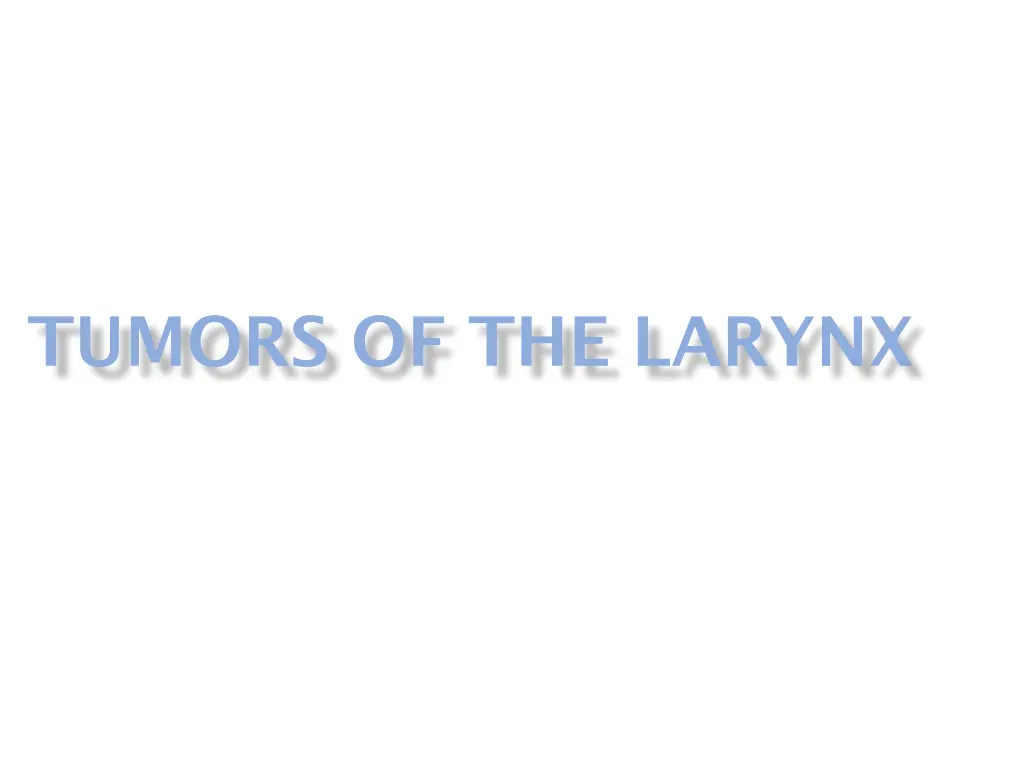 tumors of the larynx