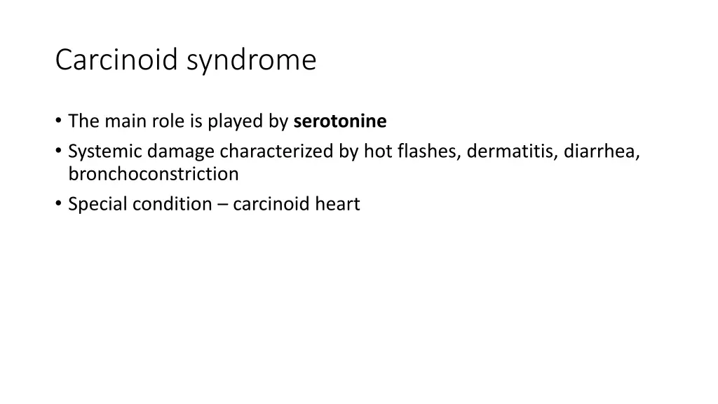 carcinoid syndrome