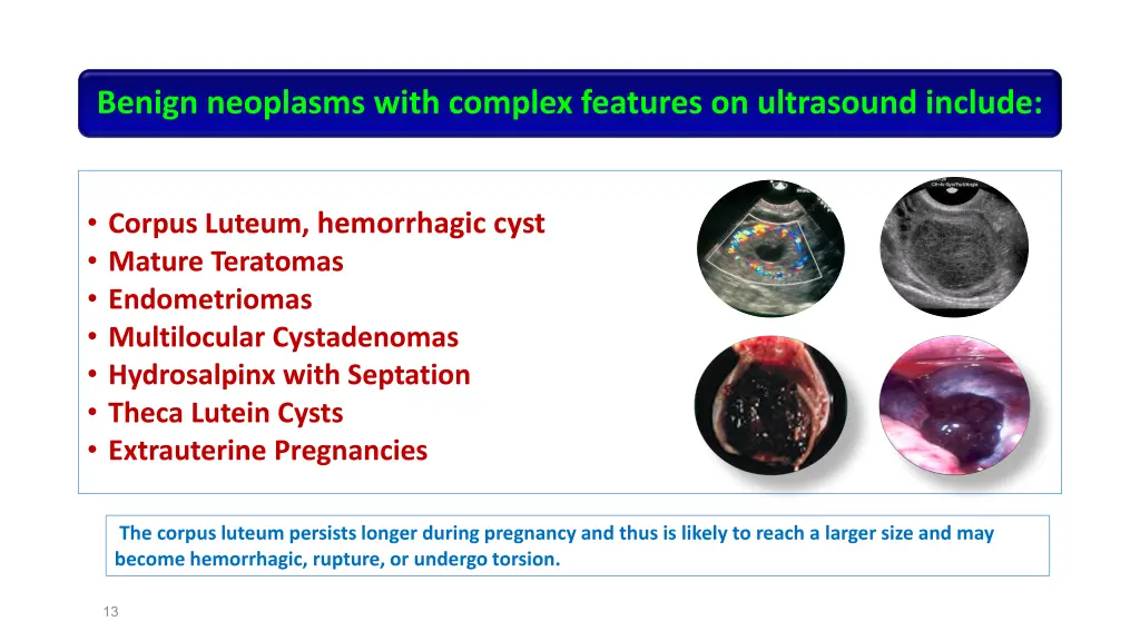 benign neoplasms with complex features