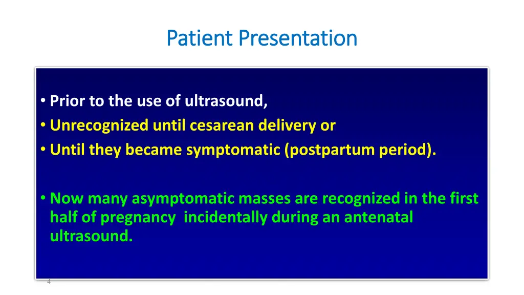 patient presentation patient presentation