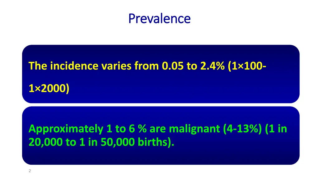 prevalence prevalence