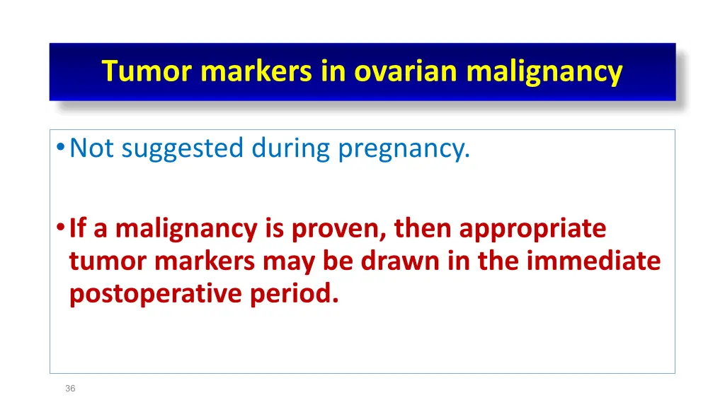 tumor markers in ovarian malignancy