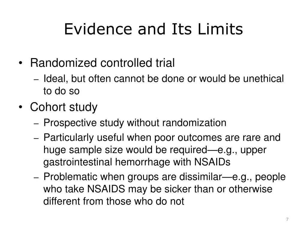 evidence and its limits