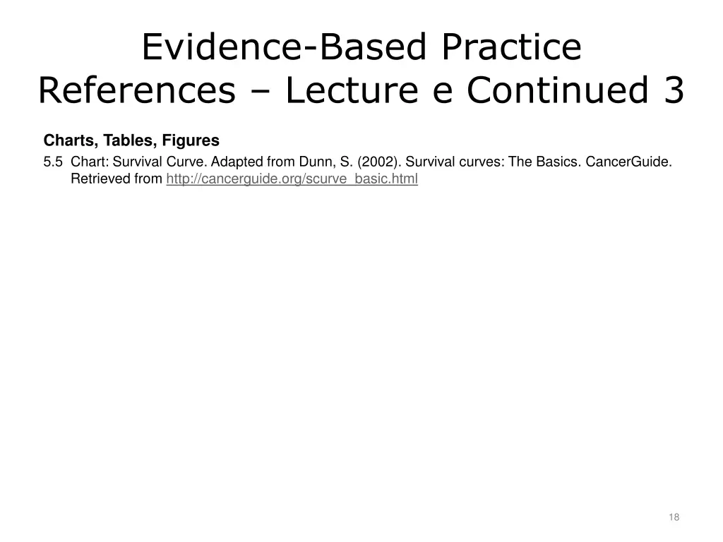 evidence based practice references lecture 2