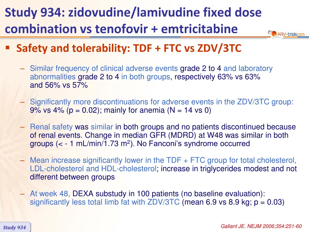 study 934 zidovudine lamivudine fixed dose 3