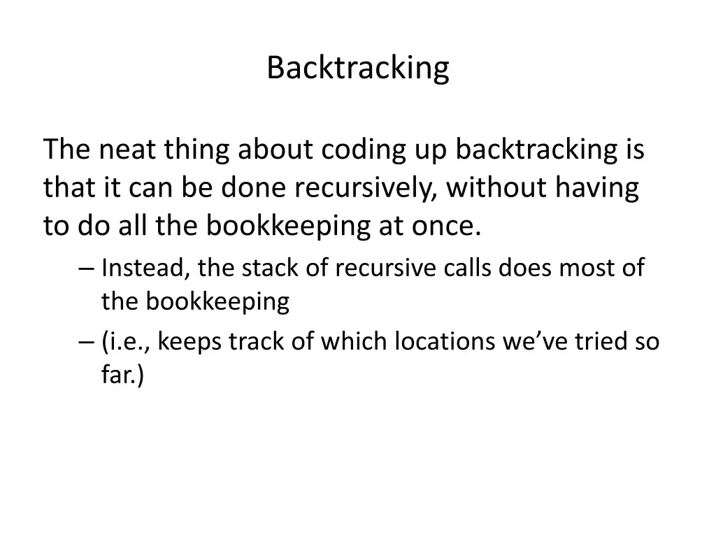 backtracking 3