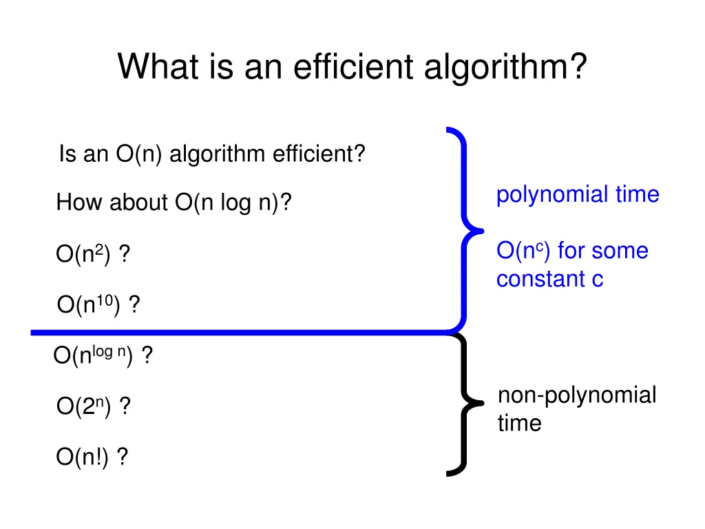 what is an efficient algorithm