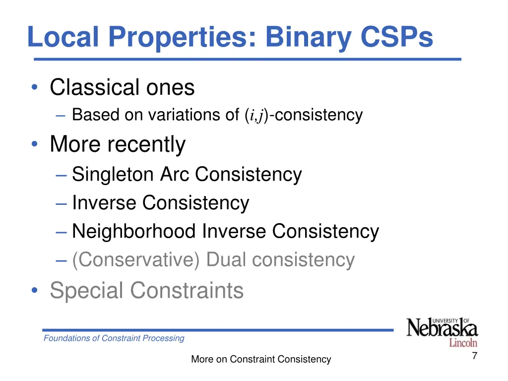 local properties binary csps