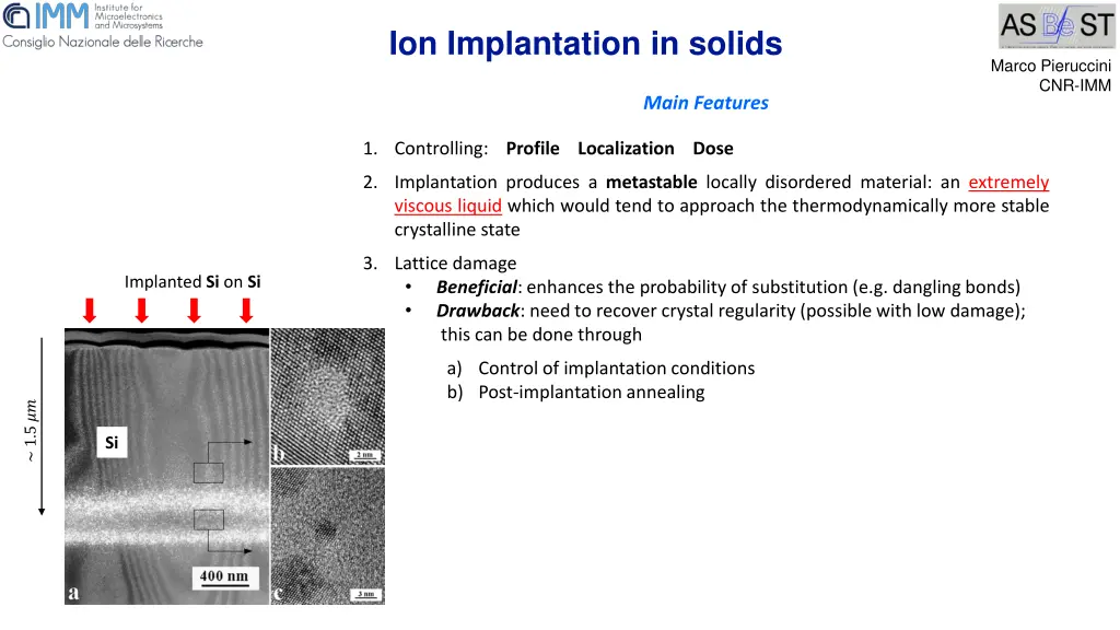 ion implantation in solids