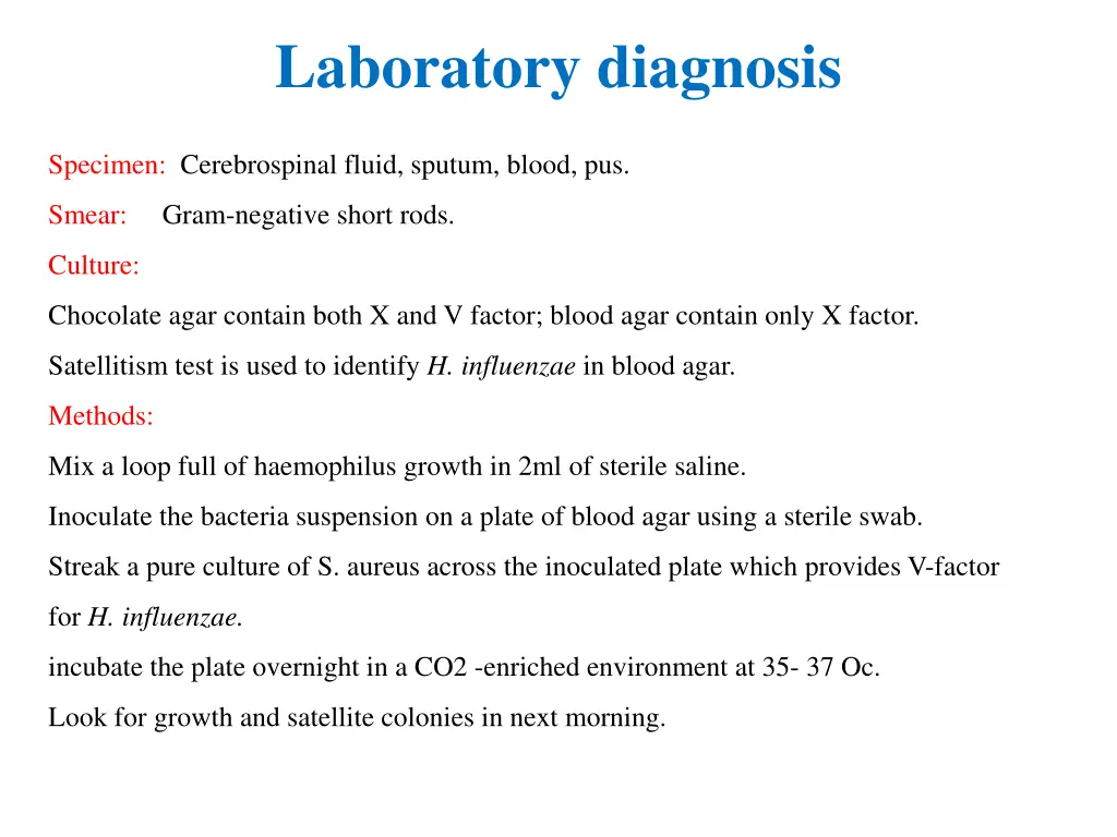 laboratory diagnosis