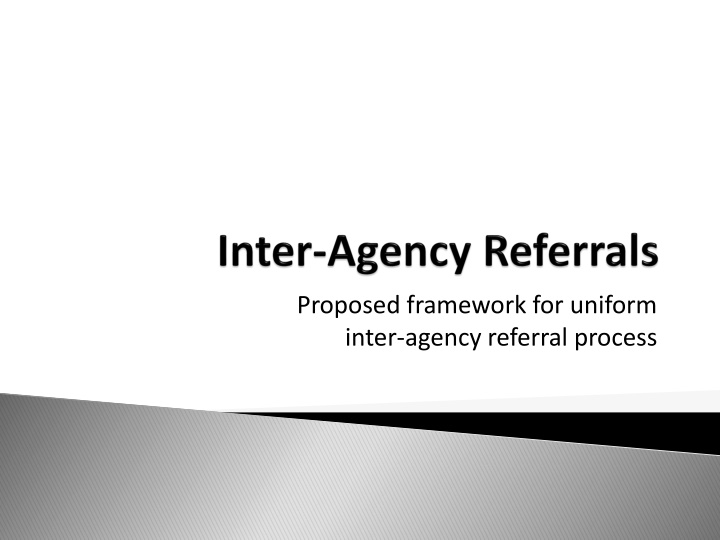 proposed framework for uniform inter agency