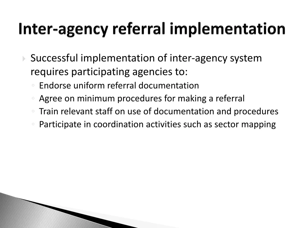 successful implementation of inter agency system