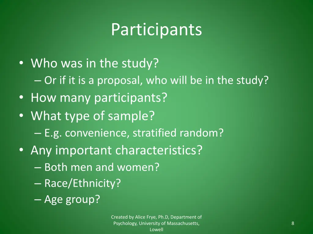 participants