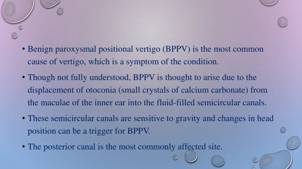 benign paroxysmal positional vertigo bppv