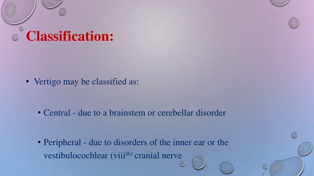 classification