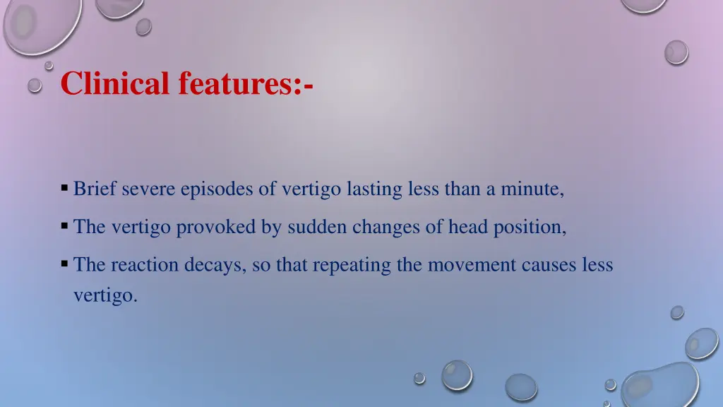 clinical features 1