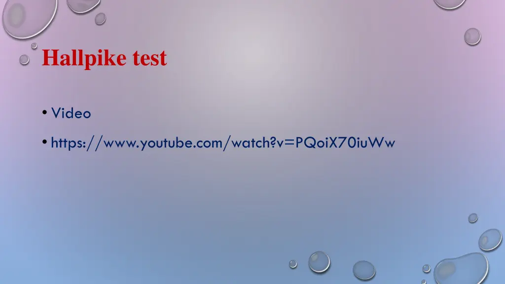 hallpike test