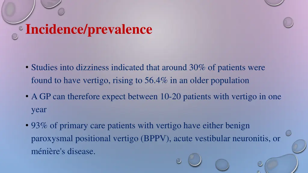 incidence prevalence
