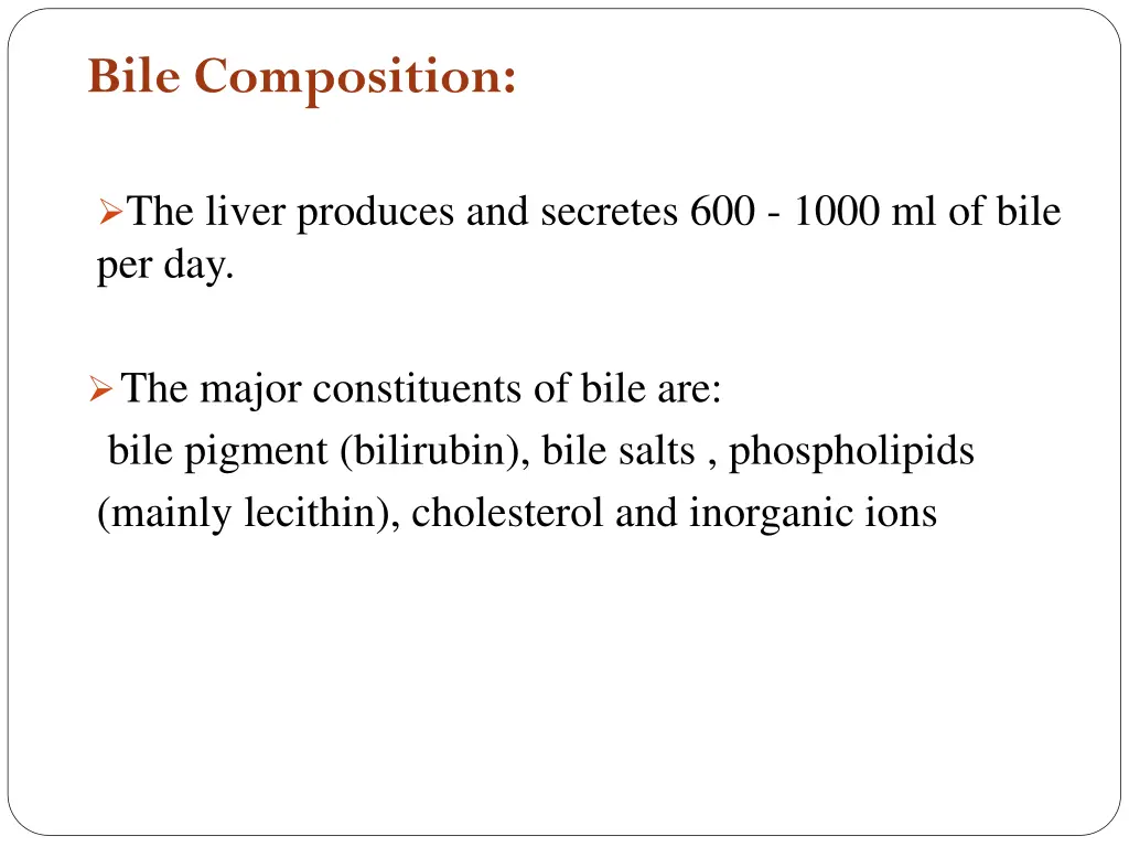 bile composition