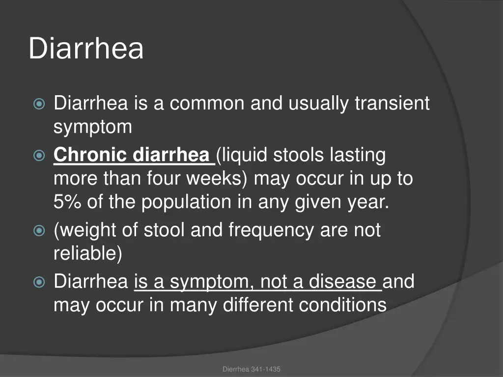 diarrhea