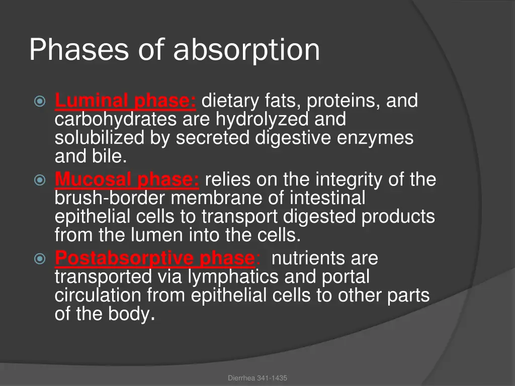 phases of absorption