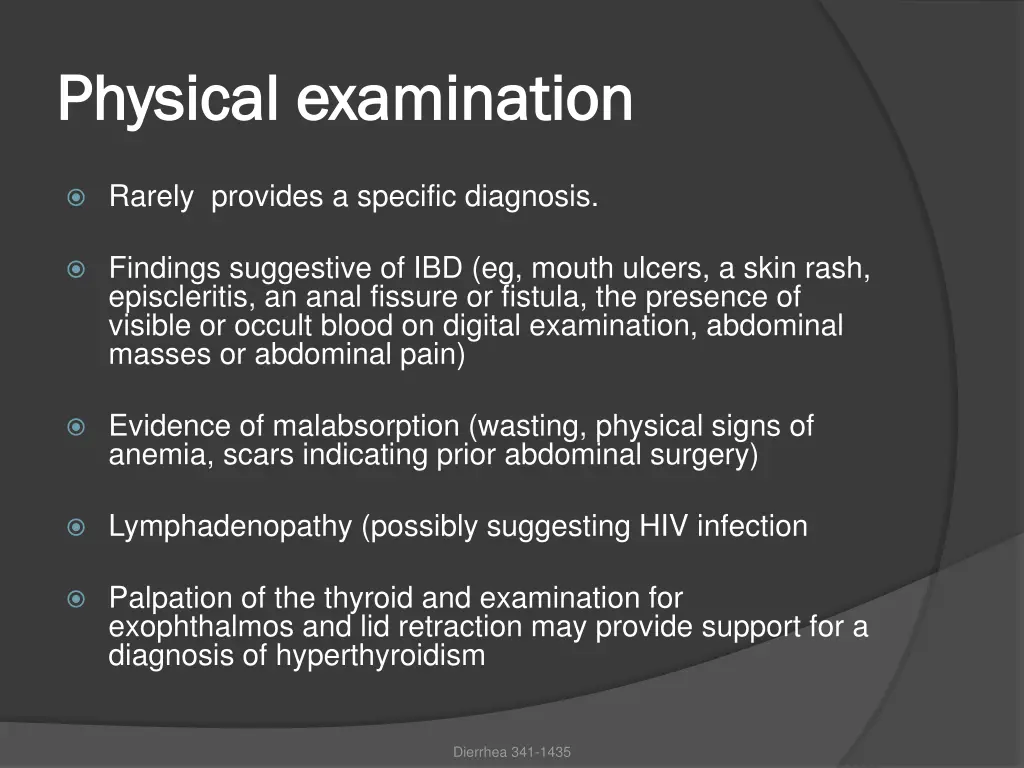 physical examination physical examination