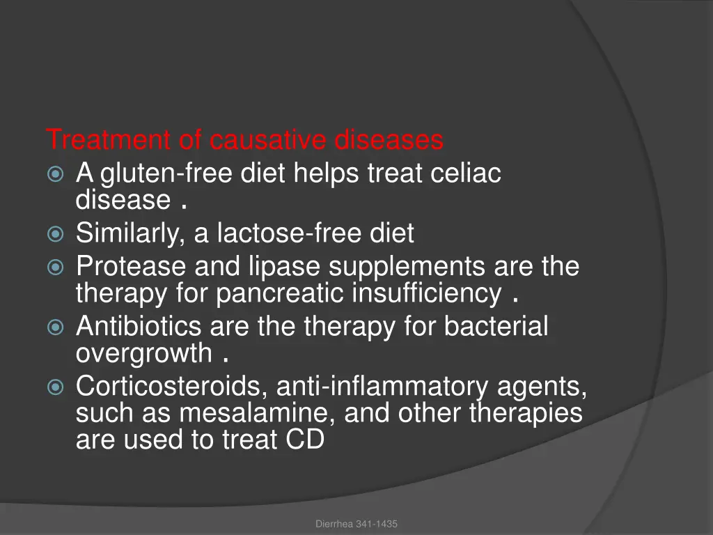 treatment of causative diseases a gluten free