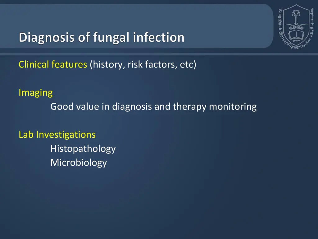 clinical features history risk factors etc