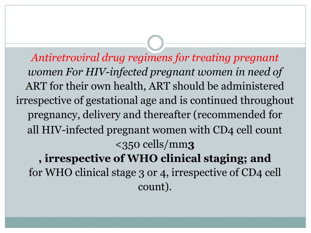 antiretroviral drug regimens for treating