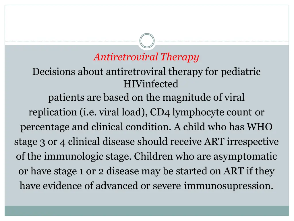antiretroviral therapy