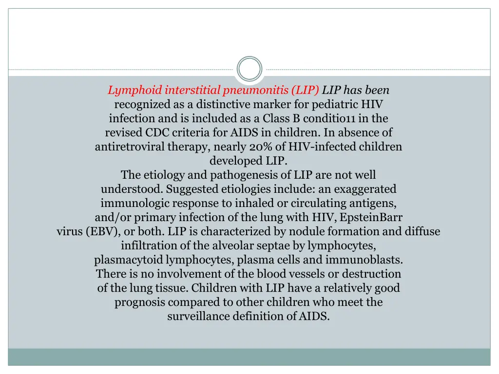 lymphoid interstitial pneumonitis