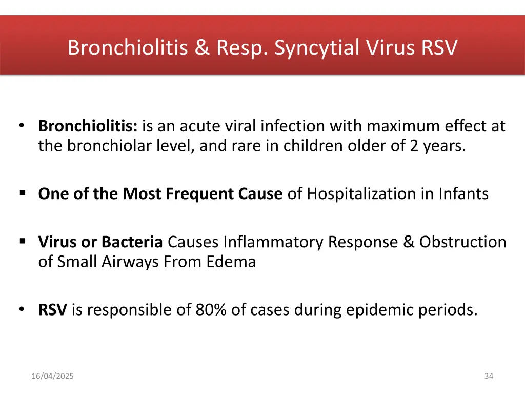bronchiolitis resp syncytial virus rsv