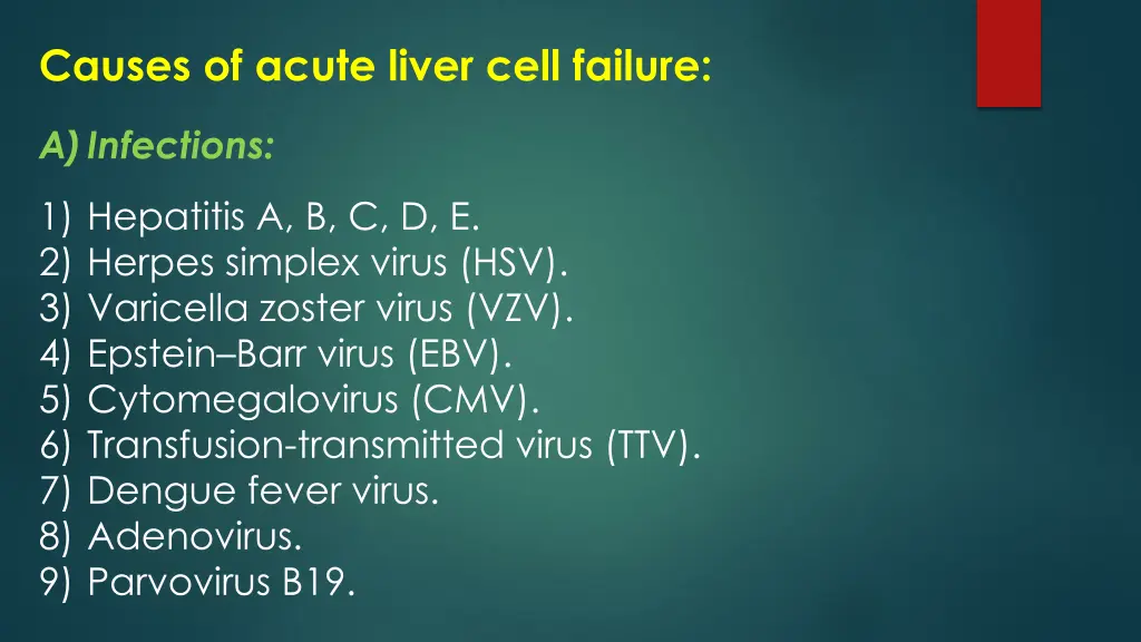 causes of acute liver cell failure