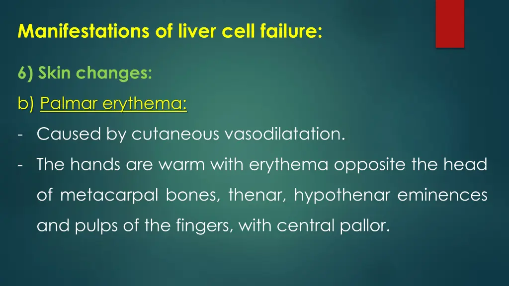 manifestations of liver cell failure 11