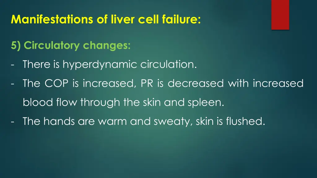 manifestations of liver cell failure 4